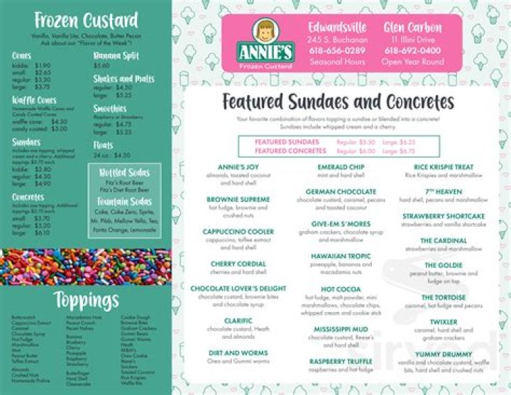 Andy's Frozen Custard Menu and Prices - SarkariResult