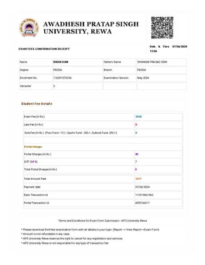 Awadhesh Pratap Singh University Admission Form 2022 - 2023 Date, Fees, Online Application