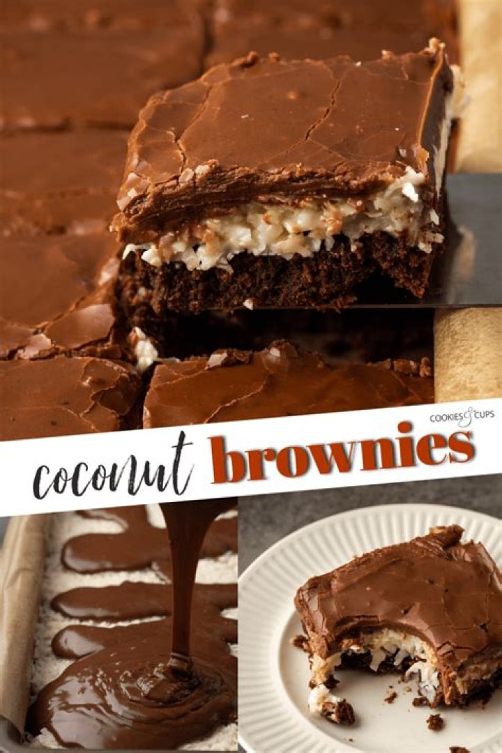 Coconut Brownies - Celebrating Sweets