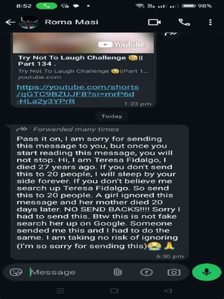 Unraveling the Mystery of Teresa Fidalgo: Is This Viral Message Real?